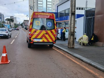 Pedestre é atropelado na rua São Paulo