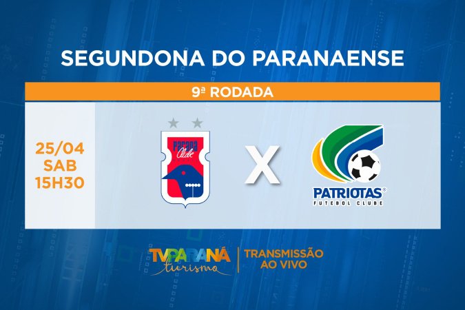 TV Paraná Turismo transmite Paraná x Patriotas pela Segundona do Paranaense