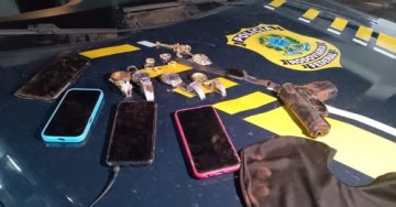 PRF frustra roubo a ônibus em Campo Mourão e prende suspeito