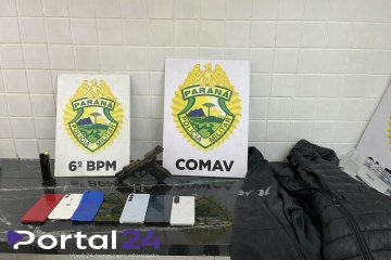 Suspeitos são detidos após roubo e perseguição com apoio aéreo em Cascavel