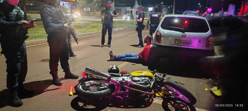 Fuga termina em queda e prisão de motociclista embriagado no bairro Brasmadeira