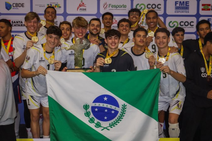 Colégio da rede estadual do Paraná conquista Jogos Escolares Brasileiros de Vôlei