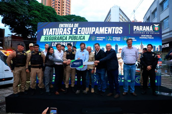 Reforço na segurança: Estado entrega 63 viaturas para forças que atuam em Londrina e região
