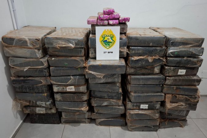 PMPR apreende 759,4 quilos de maconha em caminhonete em São Mateus do Sul