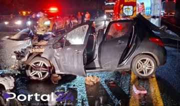 Acidente na PR-444 em Apucarana deixa três pessoas gravemente feridas e motorista foge do local