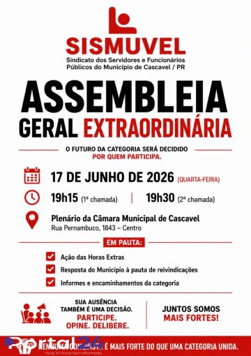 Assembleia extraordinária do Sismuvel convoca servidores para decisão sobre o futuro da categoria