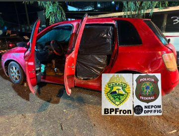 BPFRON e Polícia Federal apreendem carga de cigarros contrabandeados em Foz do Iguaçu