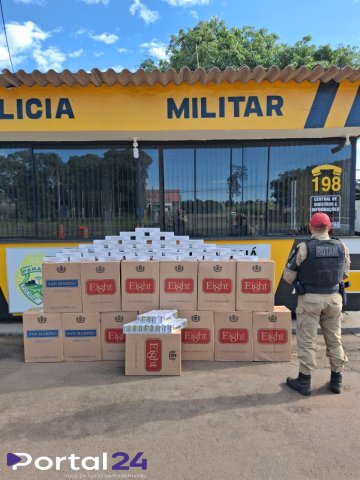 BPRv apreende 750 maços de cigarros contrabandeados durante operação em Cianorte