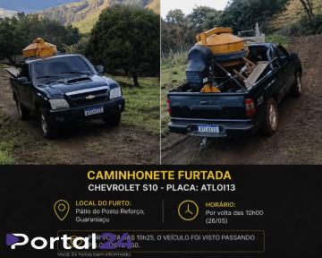 Caminhonete Chevrolet S10 é furtada em posto de combustíveis em Guaraniaçu