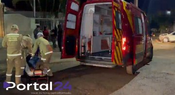 Colisão entre Voyage e Saveiro deixa idoso ferido no bairro Coqueiral, em Cascavel