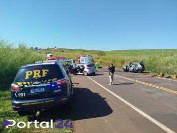 Colisão frontal na BR-369 deixa dois mortos e três feridos graves em Bandeirantes