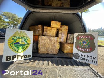 Grande apreensão de drogas é realizada em Foz do Iguaçu durante ação conjunta entre BPFRON e Polícia Federal
