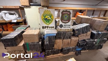 Mais de 2,2 toneladas de maconha são apreendidas em ação conjunta da PF e BPFRON em Foz do Iguaçu