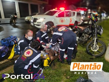Motociclista fica em estado gravíssimo após colisão com Jeep em Maringá