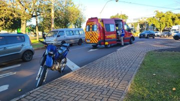 Motociclista fica ferido em acidente no Alto Alegre