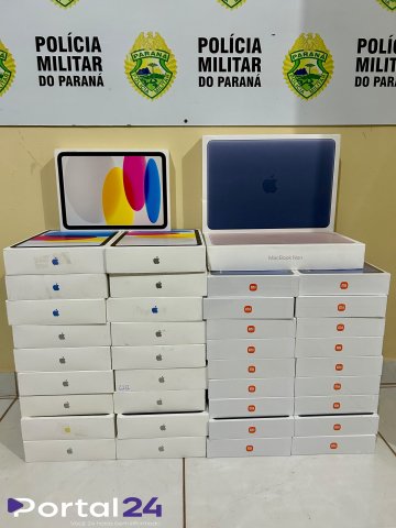 Mulher é flagrada com 37 iPads e 2 MacBooks sem documentação fiscal em ônibus na rodoviária de Céu Azul