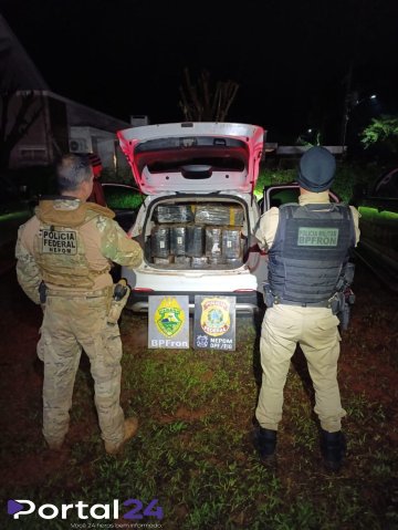PF e PM apreendem mais de uma tonelada de maconha em Santa Helena