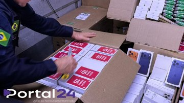 Receita Federal apreende carga milionária de eletrônicos escondida em caminhão na BR-277