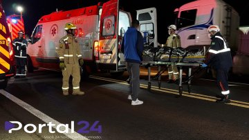 Seis pessoas ficam feridas após colisão entre carros na BR-277, em Santa Tereza do Oeste