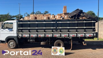 BPFRON e Polícia Federal apreendem carga de cigarros contrabandeados avaliada em quase R$ 1,5 milhão em Mercedes