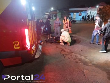 Carro fura a preferencial e provoca acidente com motoboy em Cascavel