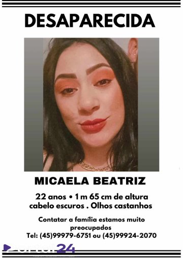 Jovem de 22 anos está desaparecida há cinco dias em Foz do Iguaçu