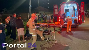 Dois meninos ficam gravemente feridos após acidente entre carro e bicicleta em Cascavel