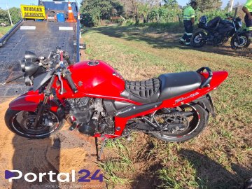 Motociclista e passageira ficam feridos após queda de moto na PR-323 em Cafezal do Sul