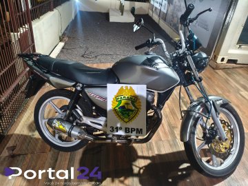Motociclista foge de abordagem da PM, avança sinais vermelhos e tem moto apreendida em Palotina