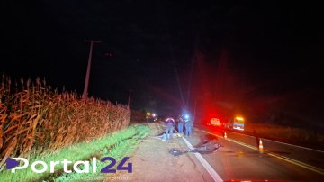 Motociclista morre em colisão frontal na PR-495, em Medianeira