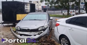 Motorista passa mal, perde controle de carro e provoca acidente no Centro de Cascavel
