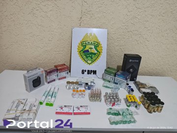 Operação Protetor apreende medicamentos, anabolizantes e eletrônicos de origem estrangeira em ônibus na rodoviária de Medianeira