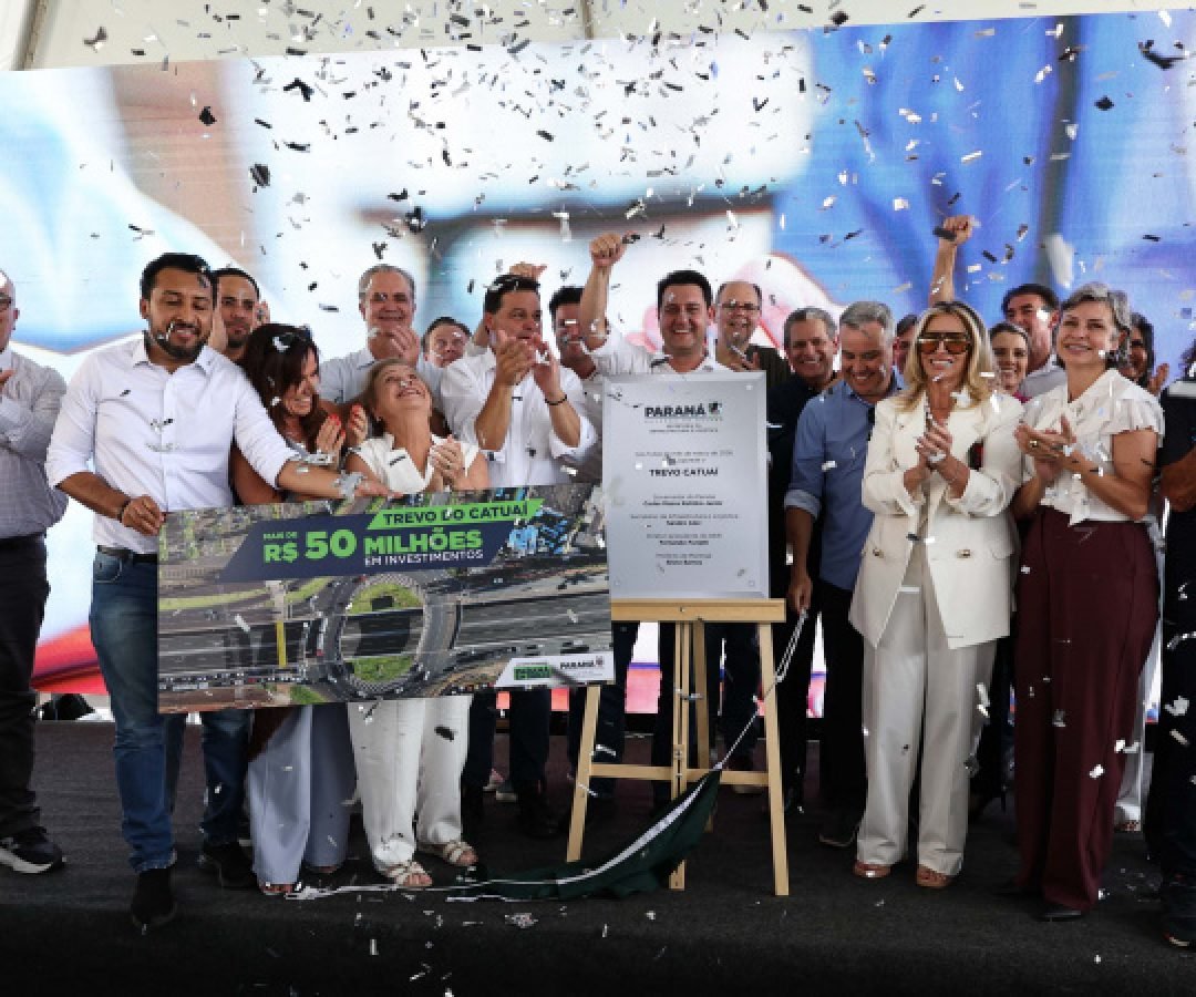 Com aporte de R$ 50 milhões, Ratinho Junior inaugura novo Trevo do Catuaí, em Maringá