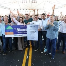 Em parceria com a Klabin, Ratinho Junior inaugura trincheira na PR-160 em Telêmaco Borba