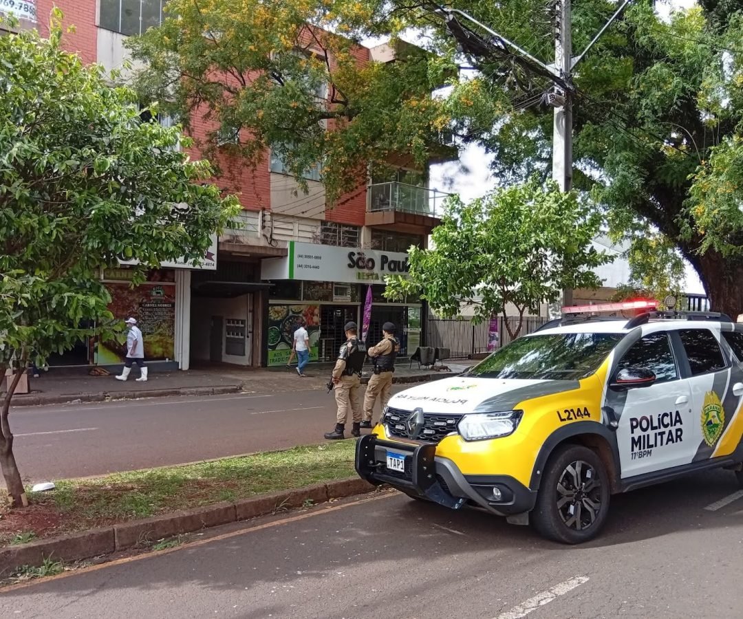 Tiros são disparados contra prédio no centro de Campo Mourão