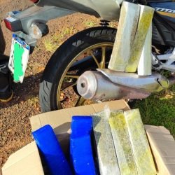 Homem é preso transportando mais de 30 quilos de maconha em motocicleta na PR-364, em Terra Roxa