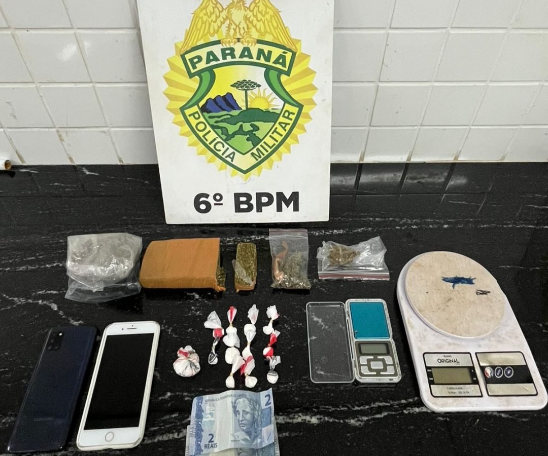 Ação do Choque resulta em prisão de dois homens e apreensão de drogas no Bairro Brasília