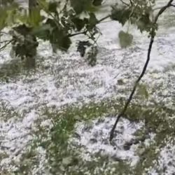 Internautas registram queda de granizoem Mato Rico