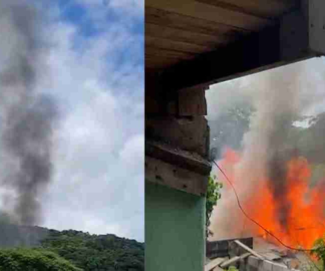 Casa é destruída pelo fogo em Florianópolis - catve.com