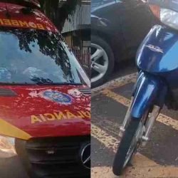 Jovem de 19 anos fica ferida após batida traseira entre carro e moto no Centro de Toledo - catve.com