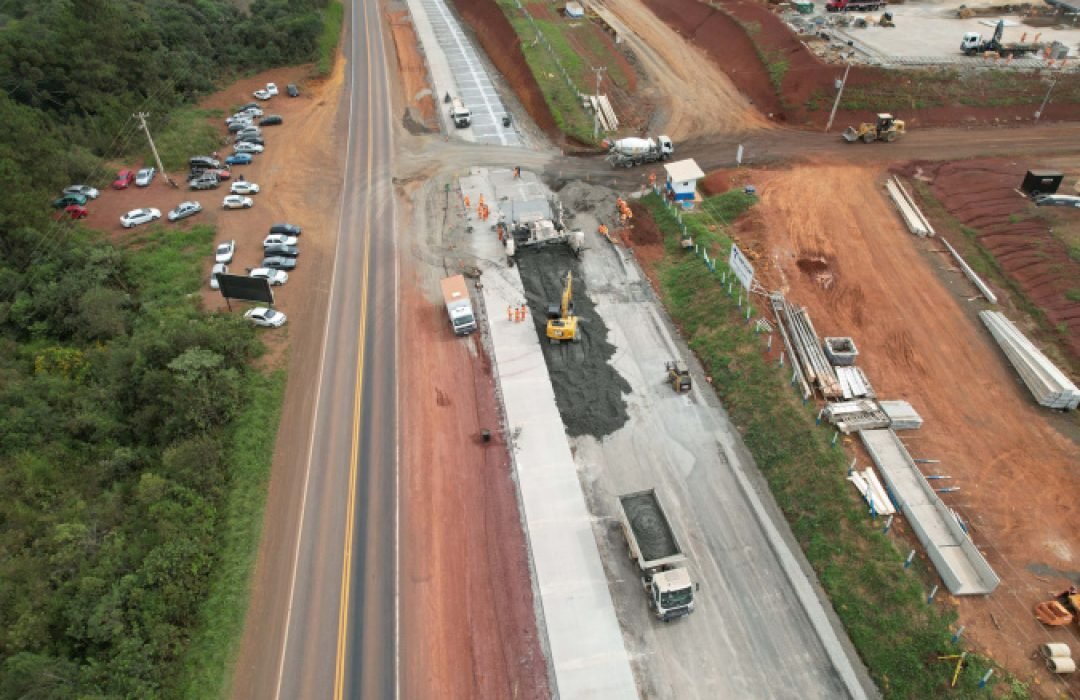 Obra de R$ 514 milhões, duplicação de rodovia entre Pitanga e Turvo avança na região Central