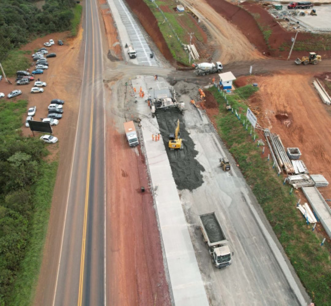 Obra de R$ 514 milhões, duplicação de rodovia entre Pitanga e Turvo avança na região Central