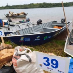 Mutirão recolhe 13,6 toneladas de lixo do lago do Baixo Iguaçu, em Capitão Leônidas Marques