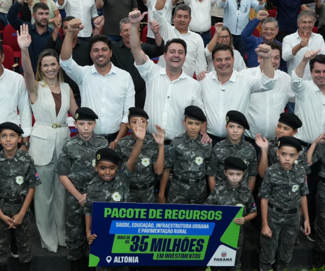 Governador libera R$ 35 milhões para obras urbanas, estradas rurais e maquinários em Altônia