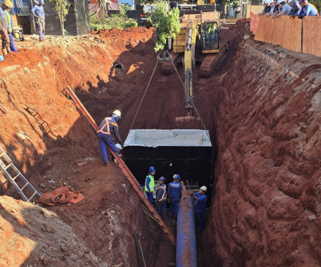 Sanepar conclui etapa crucial da obra que duplica transporte de água na Zona Norte de Maringá