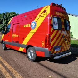 Jovem fica ferido em colisão entre moto e carro no bairro Alto Alegre, em Cascavel
