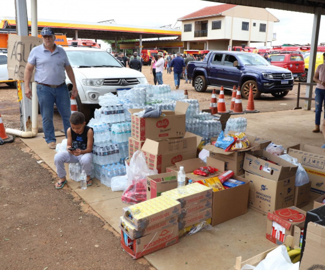 Defesa Civil já entregou 4 toneladas de alimentos em Rio Bonito do Iguaçu; cidade precisa de materiais de construção