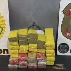PF e PM apreendem 22 quilos de maconha em ônibus interestadual em São Miguel do Iguaçu