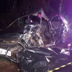Colisão frontal deixa um morto e três feridos graves na BR-158 em Chopinzinho