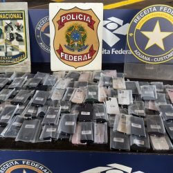 Receita Federal apreende mais de R$ 300 mil em smartphones e diversos anabolizantes na Ponte da Amizade